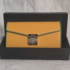 MCM Yellow and Green Women's Clutch